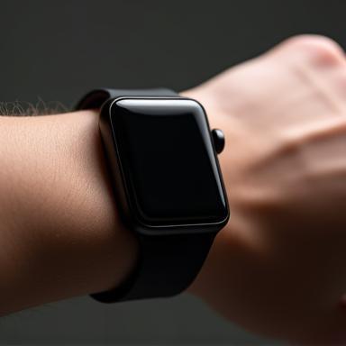 Sleek black classic smartwatch
